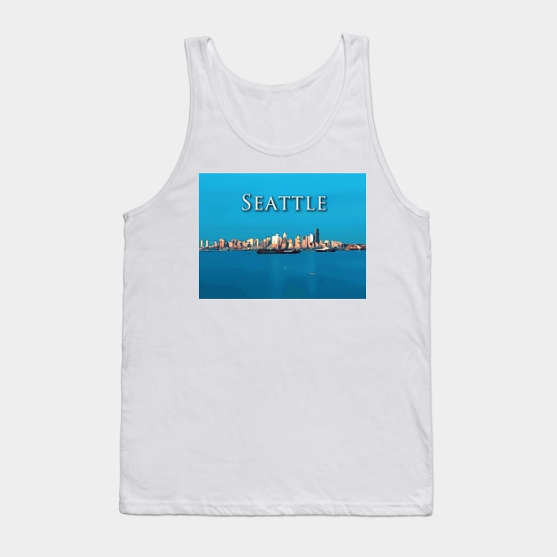 Seattle waterfront Tank Top by WelshDesigns